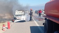 Se produjo el incendio de un automóvil en el barrio Las Vías