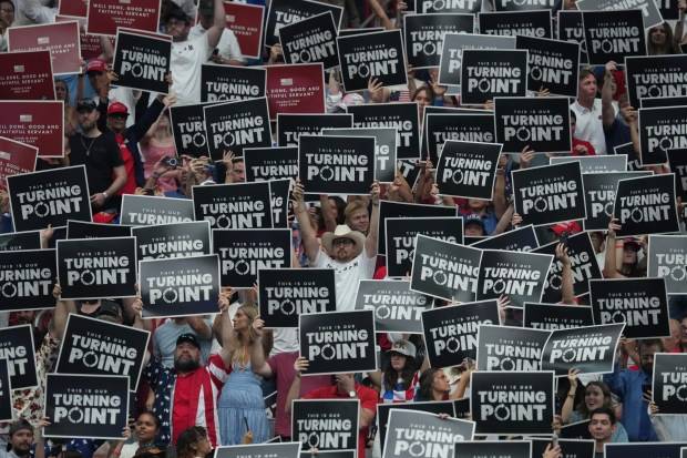 Photos: Over 63,000 attend conservative activist Charlie Kirk’s memorial