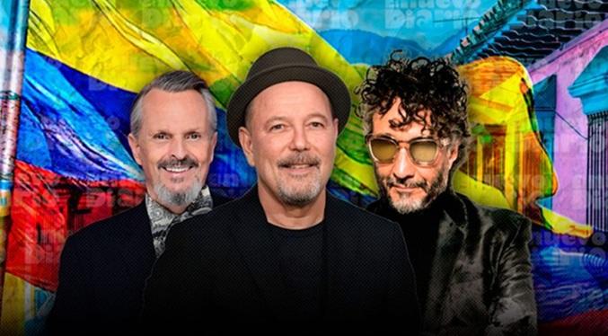 ¡Gran fiesta latina en Bogotá! Rubén Blades, Fito Páez y Miguel Bosé se unen para festejar que «El futuro es nuestro»