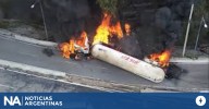 Vuelco de un camión de gas en Ciudad de México dejó 57 heridos