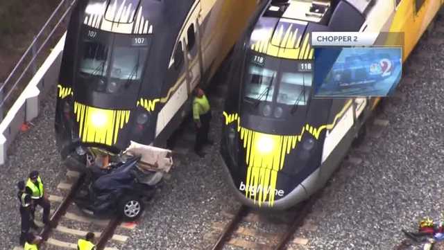 Driver killed after crossing barriers, hit by Brightline train in Brevard County