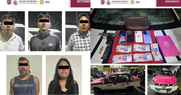 Detienen a cinco presuntos extorsionadores tras persecución en Iztapalapa