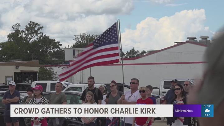 Beaumont community holds peaceful demonstration in honor of Charlie Kirk