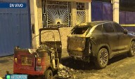 Incendio en Breña deja mototaxi y camioneta dañadas: investigan posible caso de extorsión