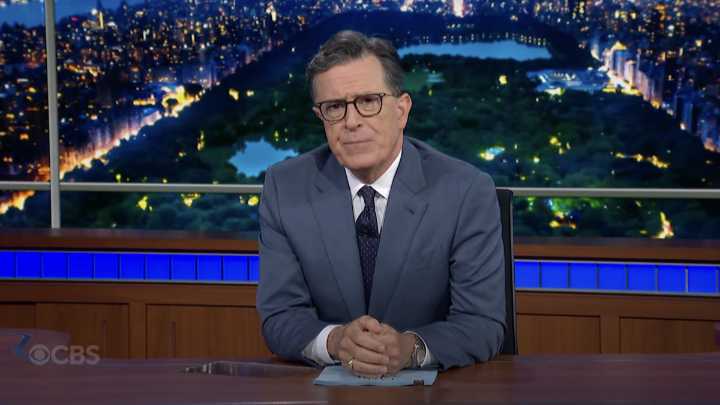 Stephen Colbert reacts to Charlie Kirk shooting with a message about political violence