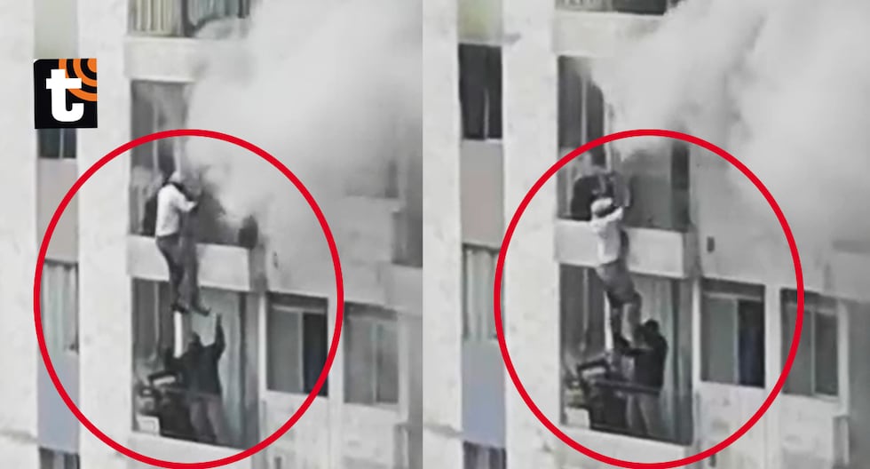 ¡Incendio en Santa Anita! Video muestra a residente bajar por la ventana para escapar de las llamas El siniestro ocurrió en un edificio del condominio Los Nogales y dejó a siete personas intoxicadas p