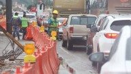 Obras en salida norte de Mazatlán generan caos vial y largas filas de tráfico