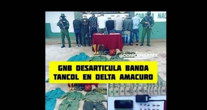 19 años en catacumbas carcelarias pasarán TANCOL capturados en Casacoima