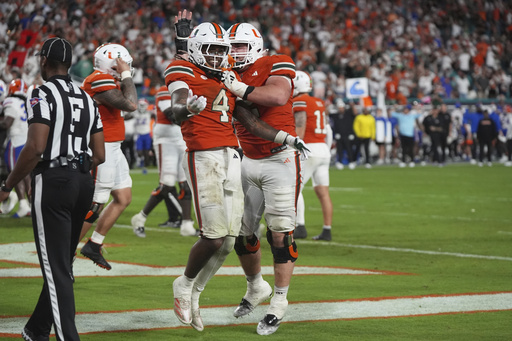 Miami jumps to No. 2 behind Ohio State in AP Top 25, Oklahoma into top 10
