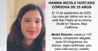 Se busca a Hannia Nicole Hurtado Córdova de 25 años