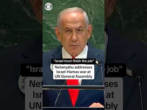 Netanyahu addresses Israel-Hamas war at U.N. General Assembly #shorts