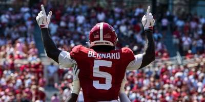 ‘God gets all the glory’: Alabama wide receiver Germie Bernard on touchdown celebration