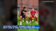 Buddy's Helpers' golden toilet traveling to Chicago-area schools to highlight men's health, teen suicide prevention