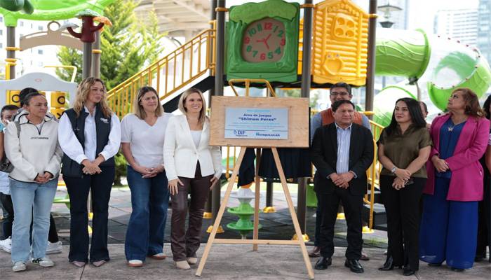Estrenan dos nuevas áreas de juegos infantiles en Huixquilucan