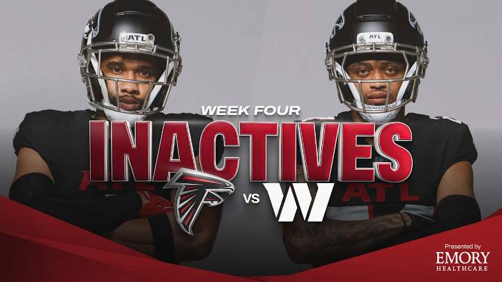 Atlanta Falcons inactives for Week 4 vs. Washington Commanders