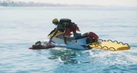 Lifeguards rescue 2 victims after waves knock them off Oceanside jetty
