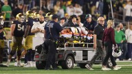 Texas A&M DB Bryce Anderson carted off after suffering apparent head injury in scary moment vs. Notre Dame