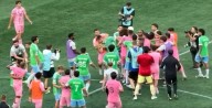 Escándalo. La final de la Leagues Cup terminó con empujones y manotazos entre Inter Miami y Seattle Sounders, y con un escupitajo de Suárez