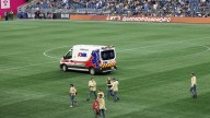 Referee forced to abandon match as US international collapses on pitch