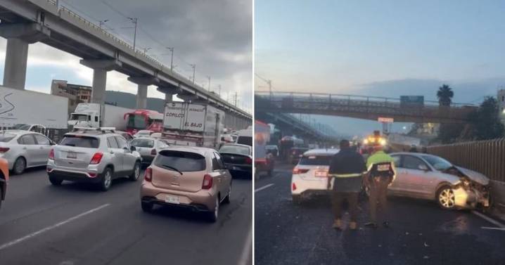 Accidente en autopista México - Puebla provoca tráfico intenso en salida de CDMX