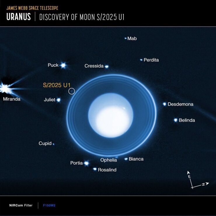 El Telescopio James Webb Descubre una Pequeña Luna Nueva Alrededor de Urano :: NASANET