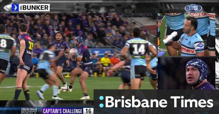 Hughes bleeds from Trindall's big hit