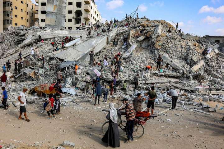 Destruidas, 90 por ciento de construcciones en Franja de Gaza