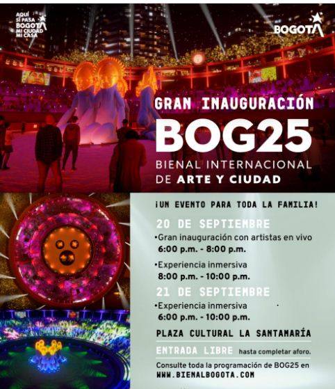 BOG25: la Bienal Internacional de Arte y Ciudad transformará a Bogotá en un museo al aire libre