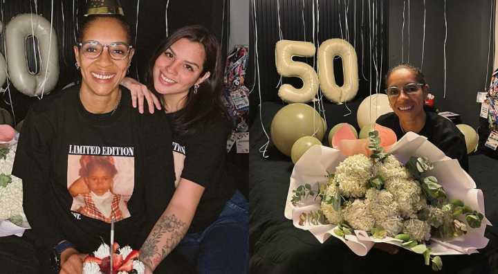 Leyla Chihuán recibe romántica sorpresa de su novia 21 años menor que ella por su cumpleaños 50