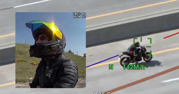 WATCH: CSP aircraft clocks motorcyclist going 142 mph in I