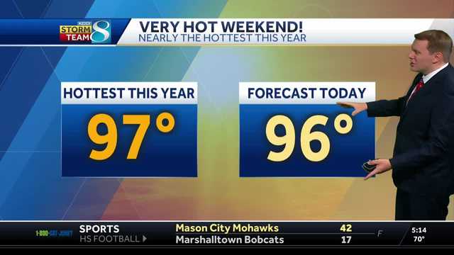 Des Moines weather: Record heat possible today, hot all weekend
