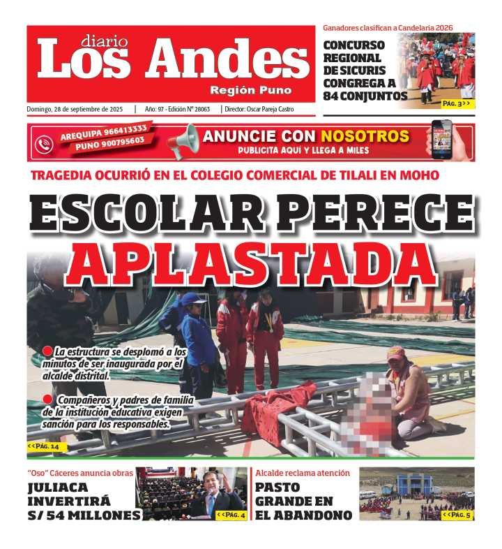 PUNO: Diario Los Andes 29/09/2025