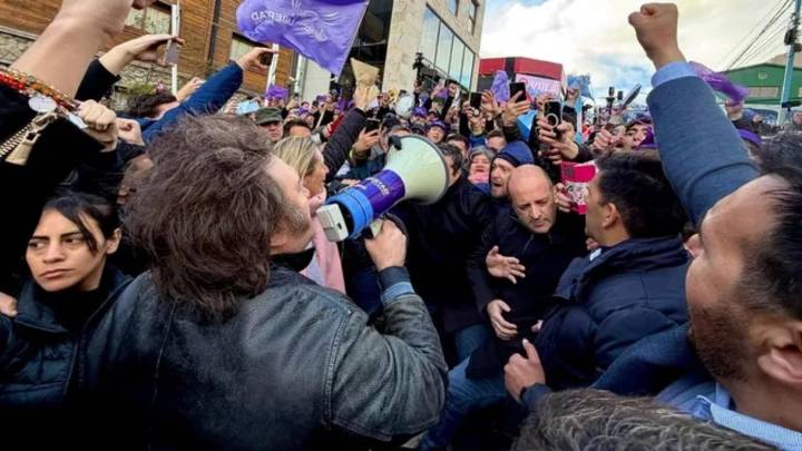 En medio de protestas, Milei arrancó la campaña en Ushuaia