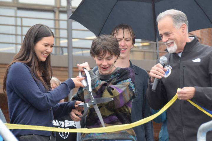 Borough celebrates new front entrance for Homer High School