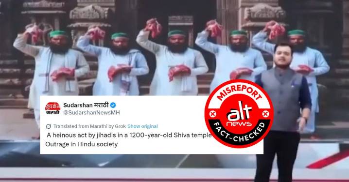 Sudarshan News fabricates communal angle, blames ‘Jihadis’ for temple desecration in Maharashtra