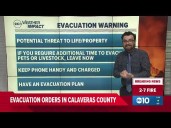 2-7 Fire in Calaveras County: Evacuation warning explained