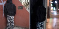 El misterioso “niño en penitencia” que causa pánico entre los vecinos de Palermo y ya fue vandalizado dos veces