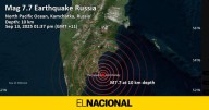 Susto en la península de Kamchatka por un seísmo de 7,7, en la misma zona del megaterremoto de julio