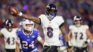 Lamar Jackson shoves Bills fan in retaliation after touchdown