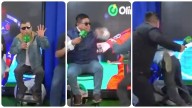Periodistas de programa deportivo se enfrentan a golpes en plena transmisión, el video se hizo viral