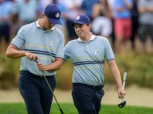 McIlroy, Fitzpatrick dazzle as Europe open up early Ryder Cup lead after foursomes