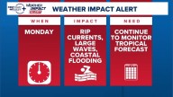 Weather Impact Alert: Tropical system could bring impacts to Jax Beach Monday