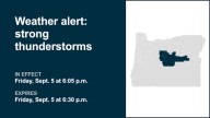 Update: Nickel-sized hail forecast with thunderstorms to hit Ochoco-John Day Highlands and Central Oregon Friday