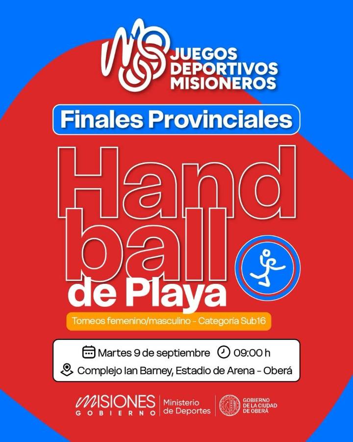 Oberá será sede de una intensa jornada de los Juegos Deportivos Misioneros