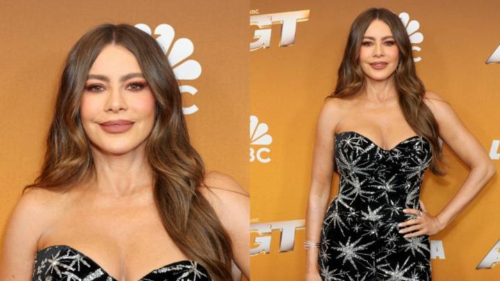 Sofia Vergara Shines in Nadine Merabi Dress at AGT Semifinals Episode