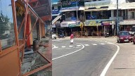 Another road accident in Alimukku junction: Biju's chips shop destroyed for eighth time