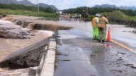 Reparan deslave por las lluvias en carretera El Sueco