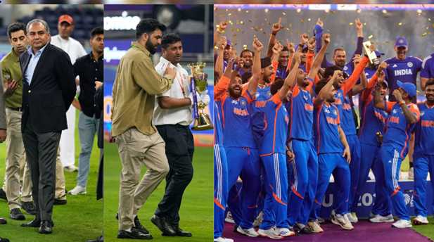 Asia Cup Drama: India Refuses to Accept Trophy From Pak Minister Mohsin Naqvi; Celebrates Victory Without Cup