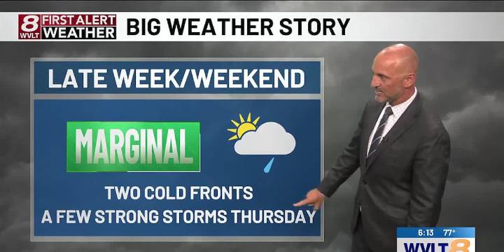 Strong storms possible with cold front #1 Thursday