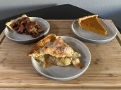I tried making Ina Garten's pumpkin, apple, and pecan pies. I'll never use anyone else's crust recipe again.